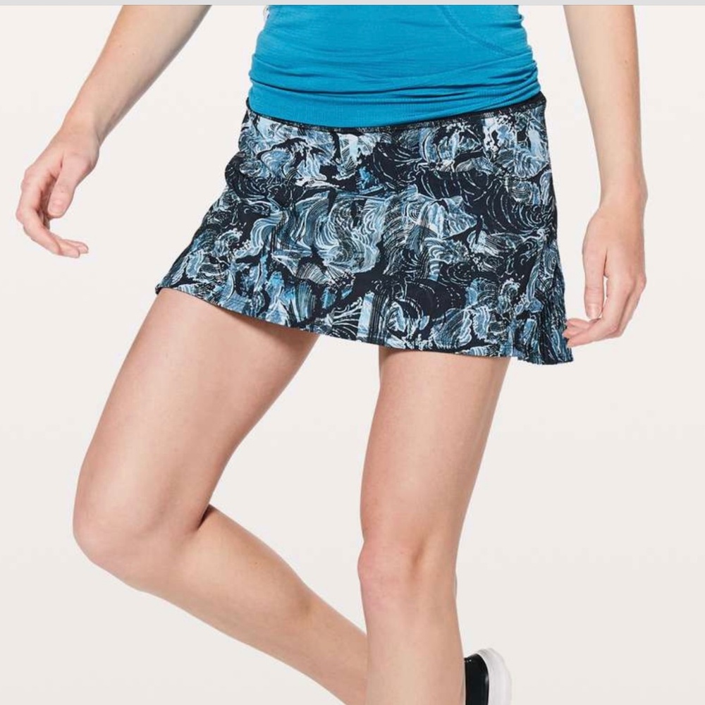 Lululemon Play Off The Pleats Skirt-Eternal Wave Starlight Black / Black-8